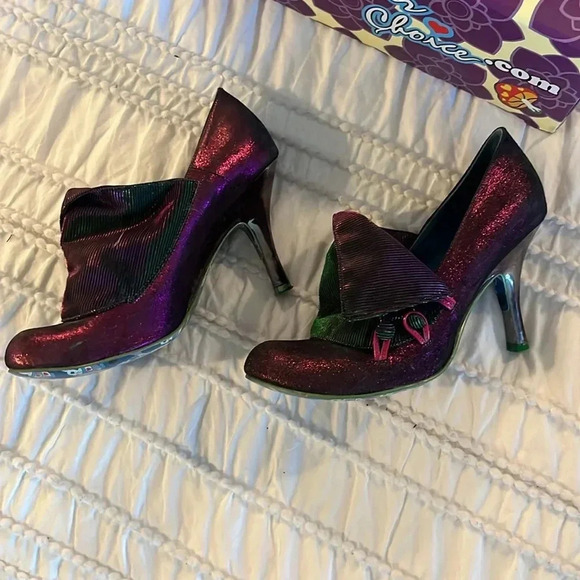 Irregular Choice Alice In Wonderland Limited Edition Purple And Green Pumps - Picture 4 of 7
